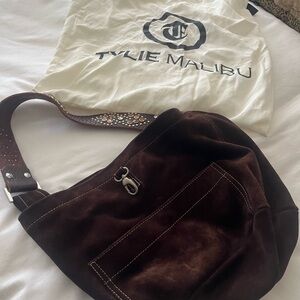 TYLIE MALIBU Vintage Brown Suede Bag $120 only used a few times New $400